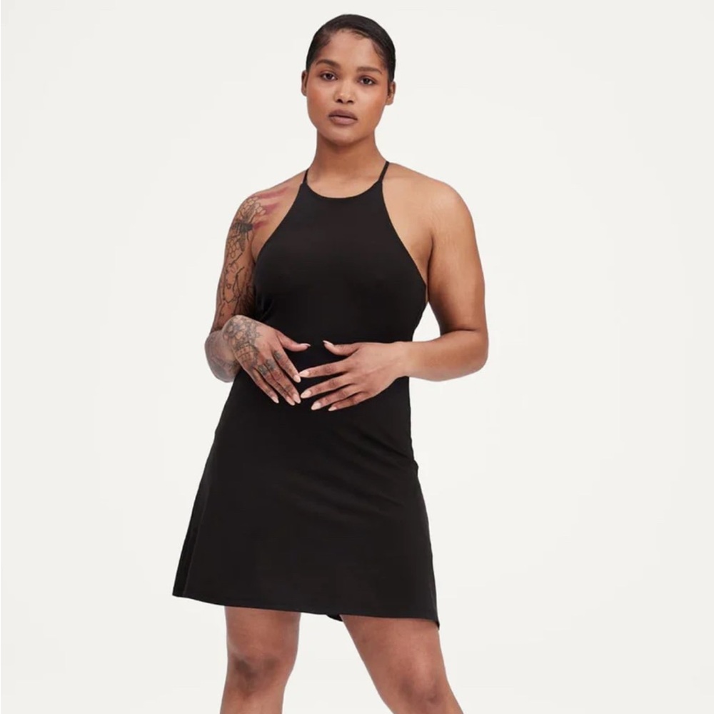 Girlfriend Collective Naomi Workout Dress - Black, size XS